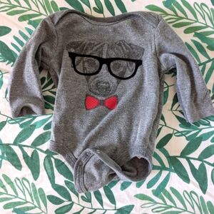 Gray Dog Graphic Kids Shirt